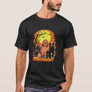 Bloedhond met pompoenen Grappig eng Halloween T-shirt