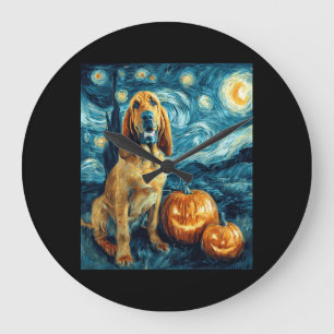 Bloedhond Mopshond Halloween Jack O Lantern Pompoe Grote Klok