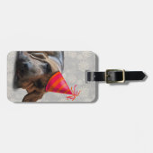 Bloedhond na de partij bagagelabel (Voorkant horizontaal)