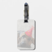 Bloedhond na de partij bagagelabel (Achterkant verticaal)