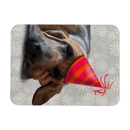 Bloedhond na de partij magneet (Horizontaal)