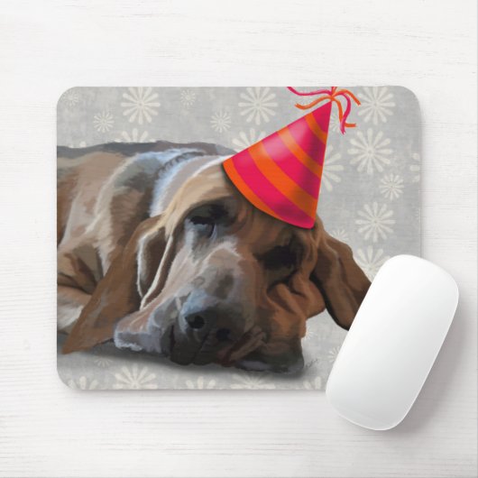 Bloedhond na de partij muismat (Met muis)