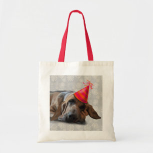 Bloedhond na de partij tote bag