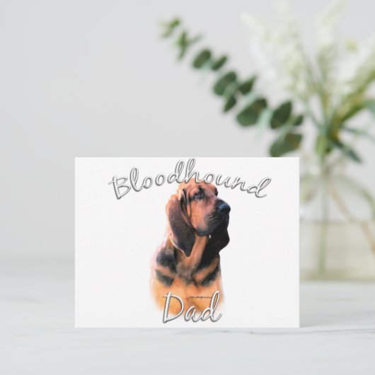 bloedhond pap 2 briefkaart (Staand voorkant)