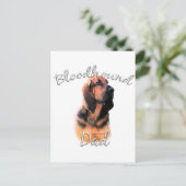 bloedhond pap 2 briefkaart (Staand voorkant)
