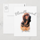 bloedhond pap 2 briefkaart (Voorkant / Achterkant)