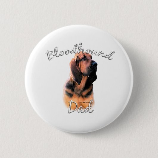 bloedhond pap 2 ronde button 5,7 cm (Voorkant)