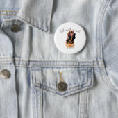 bloedhond pap 2 ronde button 5,7 cm (In situ)