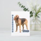 bloedhond pap 4 briefkaart (Staand voorkant)