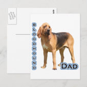 bloedhond pap 4 briefkaart (Voorkant / Achterkant)