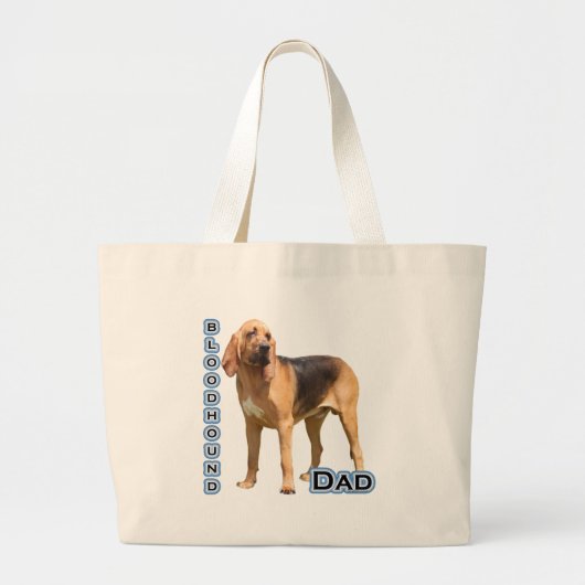 bloedhond pap 4 grote tote bag (Voorkant)