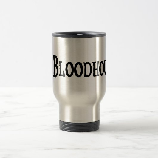 Bloedhond (piratenstijl met handdruk) reisbeker (Center)