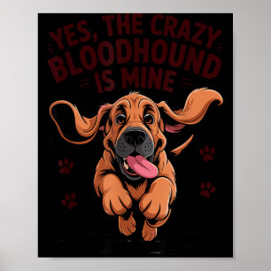 Bloedhond Ras Schattig Huisdier Hond Liefhebber Ca Poster