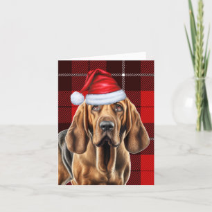 Bloedhond rood Seizoensgebonden Plaid Kerstmis Feestdagen Kaart