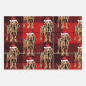 Bloedhond Rood Vakantie Geplaagd Kerstmis Inpakpapier Vel (Voorkant 2)