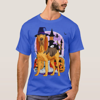 bloedhond Schattigee heks Halloween pompoen T-shirt