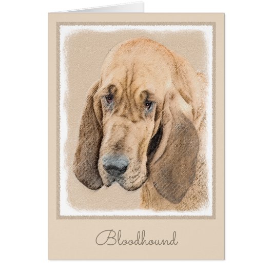 Bloedhond schilderen - Kute Original Dog Art (Voorkant)