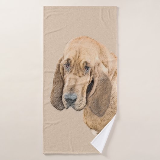 Bloedhond schilderen - Kute Original Dog Art Bad Handdoek (Badhanddoek)
