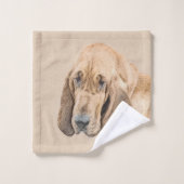 Bloedhond schilderen - Kute Original Dog Art Bad Handdoek (Wasdoekje)