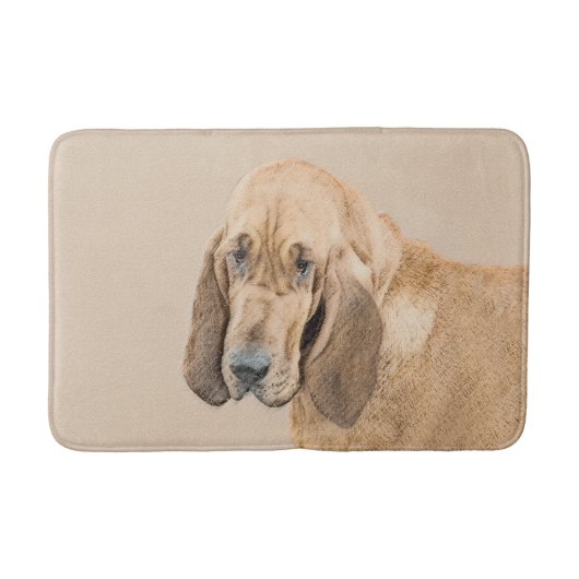 Bloedhond schilderen - Kute Original Dog Art Badmat (Voorkant)
