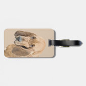 Bloedhond schilderen - Kute Original Dog Art Bagagelabel (Achterkant horizontaal)