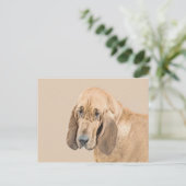 Bloedhond schilderen - Kute Original Dog Art Briefkaart (Staand voorkant)