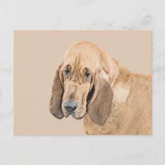 Bloedhond schilderen - Kute Original Dog Art Briefkaart (Voorkant)