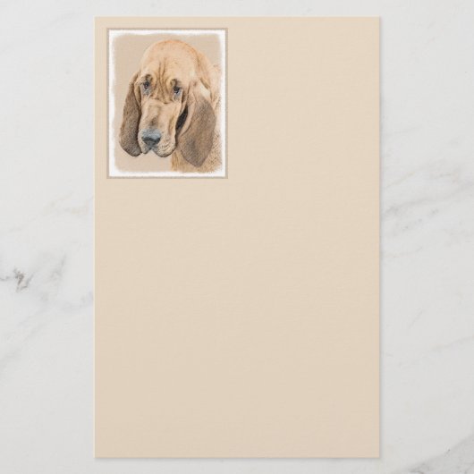 Bloedhond schilderen - Kute Original Dog Art Briefpapier (Voorkant)