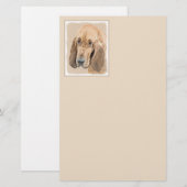 Bloedhond schilderen - Kute Original Dog Art Briefpapier (Voorkant / Achterkant)