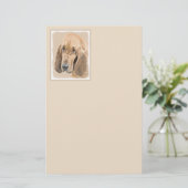 Bloedhond schilderen - Kute Original Dog Art Briefpapier (Staand voorkant)