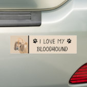 Bloedhond schilderen - Kute Original Dog Art Bumpersticker (Op auto)