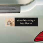 Bloedhond schilderen - Kute Original Dog Art Bumpersticker (Op auto)