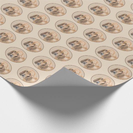 Bloedhond schilderen - Kute Original Dog Art Cadeaupapier (Hoek)