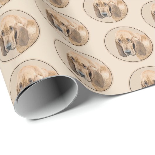 Bloedhond schilderen - Kute Original Dog Art Cadeaupapier (Rol Hoek)