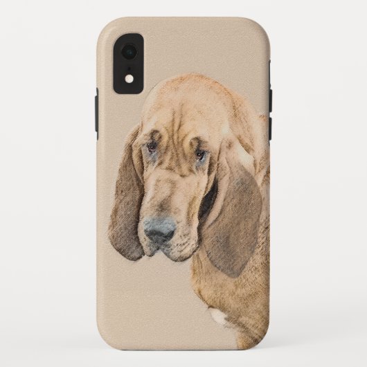 Bloedhond schilderen - Kute Original Dog Art Case-Mate iPhone Case (Achterkant)