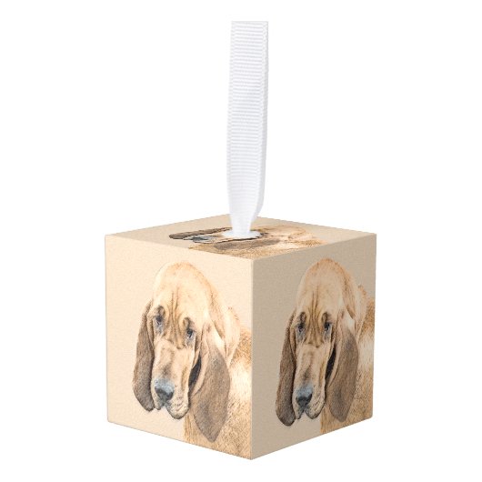 Bloedhond schilderen - Kute Original Dog Art Decoratie (Voorkant hoekig)