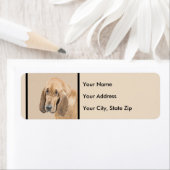 Bloedhond schilderen - Kute Original Dog Art Etiket (Insitu)