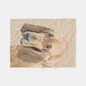 Bloedhond schilderen - Kute Original Dog Art Fleece Deken (Voorkant (Horizontaal))