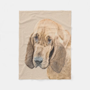 Bloedhond schilderen - Kute Original Dog Art Fleece Deken