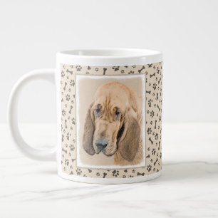 Bloedhond schilderen - Kute Original Dog Art Grote Koffiekop