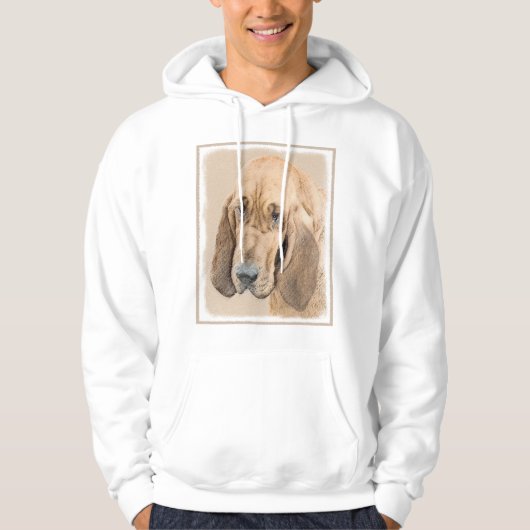Bloedhond schilderen - Kute Original Dog Art Hoodie (Voorkant)