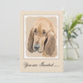 Bloedhond schilderen - Kute Original Dog Art Kaart (Staand voorkant)