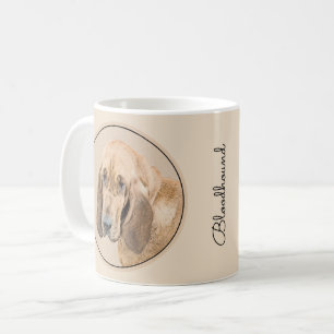 Bloedhond schilderen - Kute Original Dog Art Koffiemok