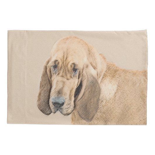 Bloedhond schilderen - Kute Original Dog Art Kussensloop (Achterkant)