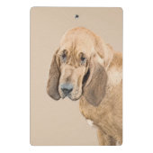 Bloedhond schilderen - Kute Original Dog Art Mini Klembord (Achterkant)