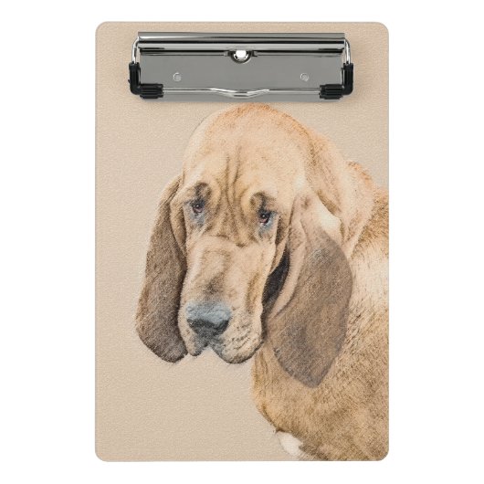 Bloedhond schilderen - Kute Original Dog Art Mini Klembord (Voorkant)