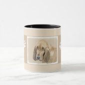 Bloedhond schilderen - Kute Original Dog Art Mok (Midden)