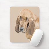 Bloedhond schilderen - Kute Original Dog Art Muismat (Met muis)