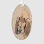 Bloedhond schilderen - Kute Original Dog Art Ornament (voorkant)