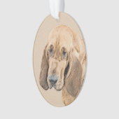 Bloedhond schilderen - Kute Original Dog Art Ornament (voorkant)